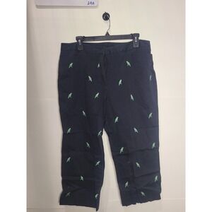 Womens EP Pro Golf‎ Capri Pants, black with green birds, Size 14